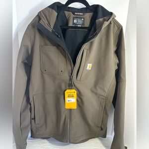 Carhartt Men's Rain Defender Relaxed Fit Midweight Softshell Hooded Jacket